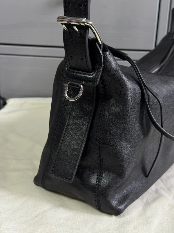 Lemaire Berlingot Hobo Bag in dark chocolate leather