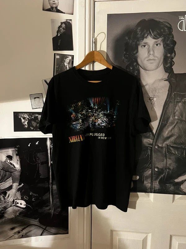 Super rare mtv nirvana vintage merch - size L - black