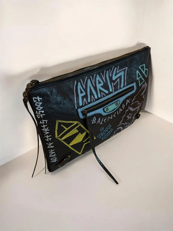 NEW Balenciaga Arena City Graffiti Clutch