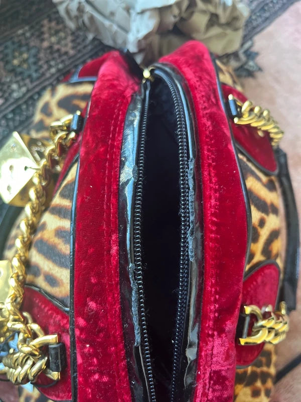 Rare Sac Dior "Gambler" Dice Leopard - Era John Galliano 2004