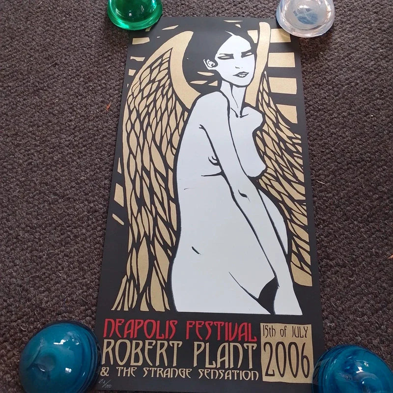 Robert Plant Malleus 2006 Limited Silk Screen Poster Rare Classic Rock Led Zeppelin Blues Vintage