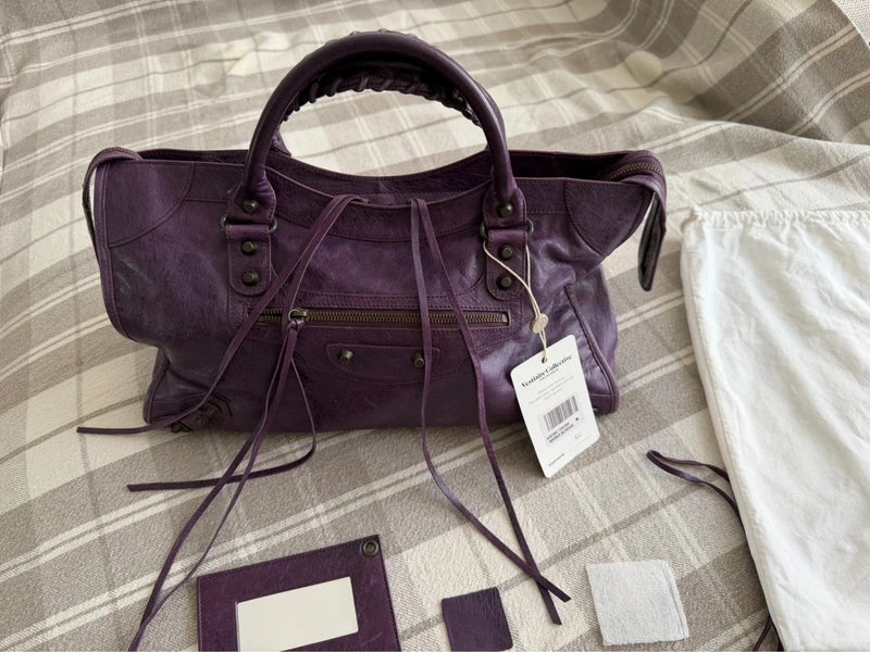 Balenciaga city bag, purple