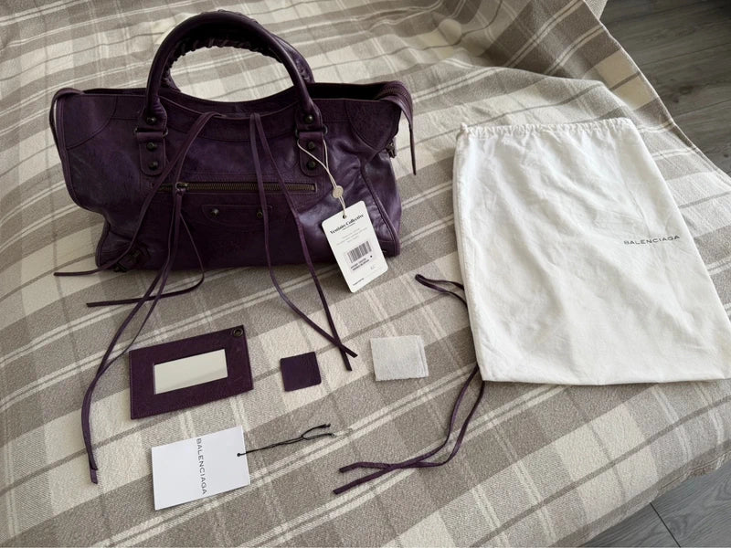 Balenciaga city bag, purple