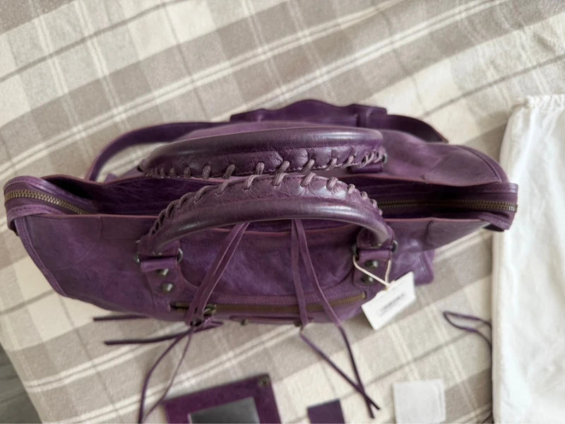 Balenciaga city bag, purple