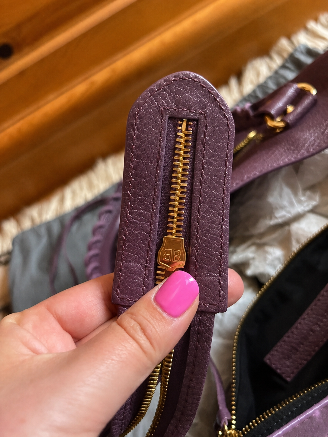 Balenciaga city bag, purple
