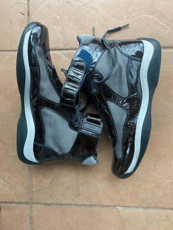 Prada Men's Black and Grey Trainers