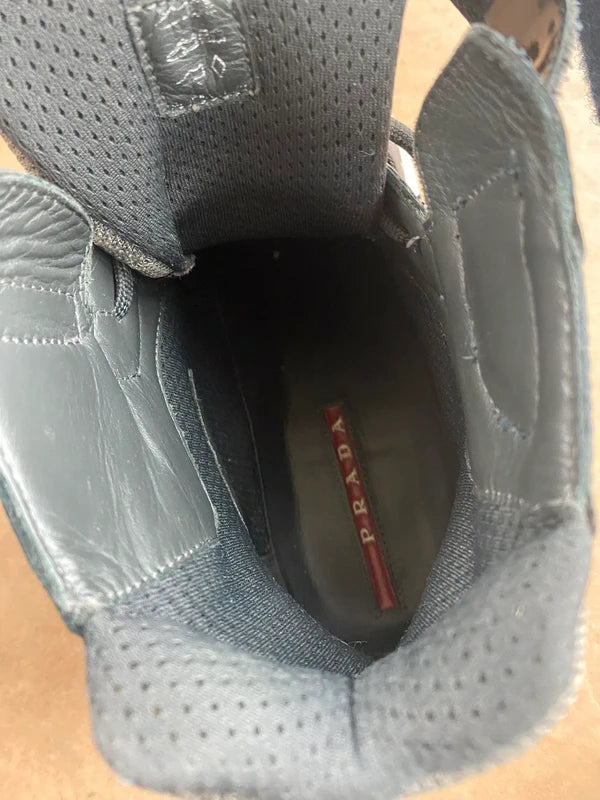 Prada Men's Black and Grey Trainers