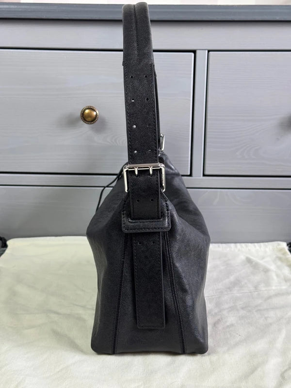 Lemaire Berlingot Hobo Bag in dark chocolate leather