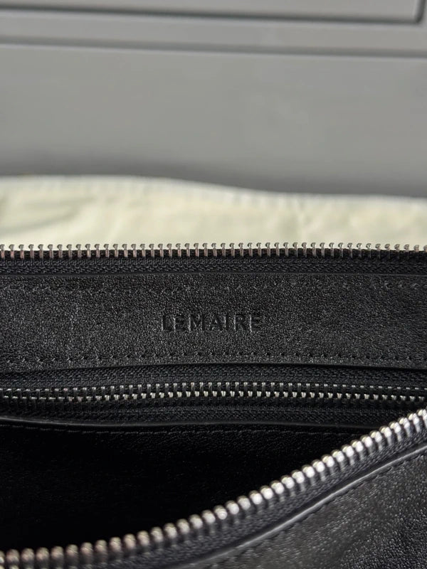 Lemaire Berlingot Hobo Bag in dark chocolate leather