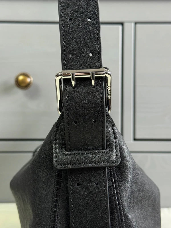 Lemaire Berlingot Hobo Bag in dark chocolate leather