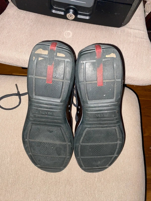 Prada Men's Black and Grey Trainers